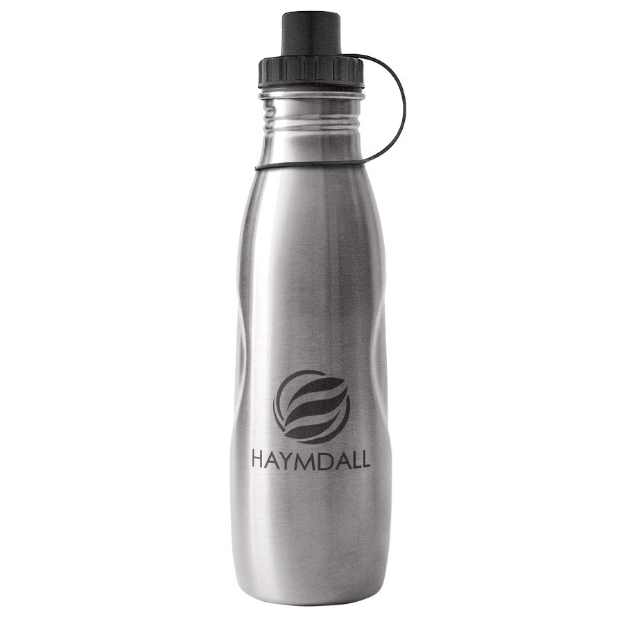 0,8l Haymdall Edelstahl Trinkflasche mit verschiedenen Verschlüssen